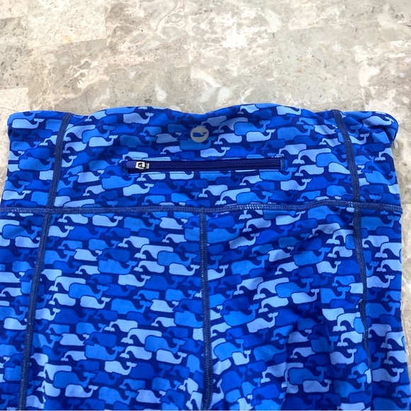 Vineyard Vines Yoga Pants Fitness Leggings Small Royal Blue Whale Print 23” - Picture 6 of 12